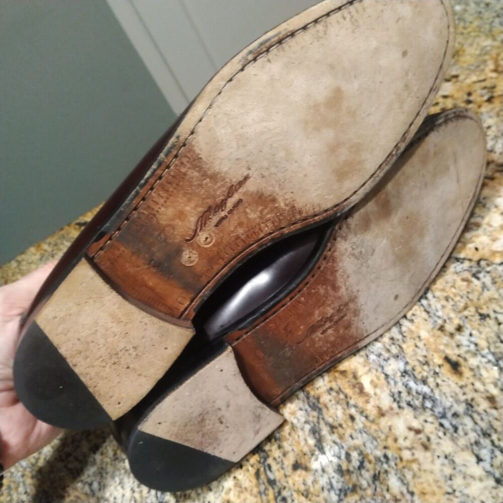 Mezlan Santander Kiltie Tassel Leather Loafer Dress Shoe Burgundy Mens 10.5 EUC - Picture 8 of 13